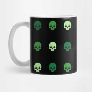 50 shades of green skulls Mug